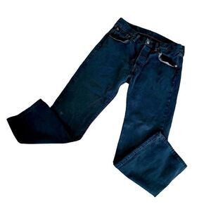 Levi’s 501 Dark Blue Button Fly Straight Leg Jeans Size 31